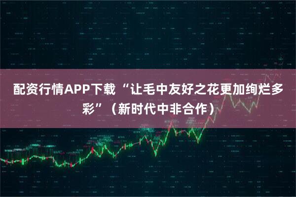 配资行情APP下载 “让毛中友好之花更加绚烂多彩”（新时代中非合作）