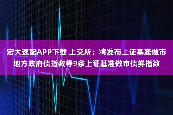 宏大速配APP下载 上交所:将发布上证基准做市地方政府债指数等9条上证基准做市债券指数